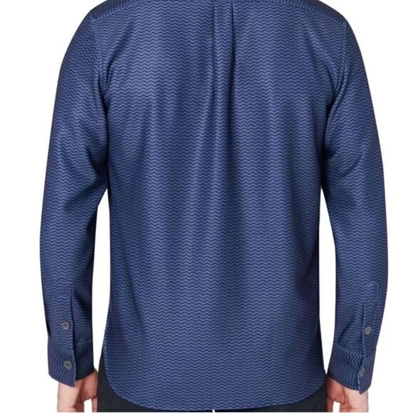 EXCELLENT CONDITION CONSTRUCT 4-Way Stretch zig zag striped design Long Sleeve S - Picture 4 of 11